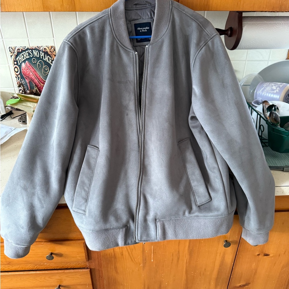 Abercrombie & Fitch Gray Bomber Jacket